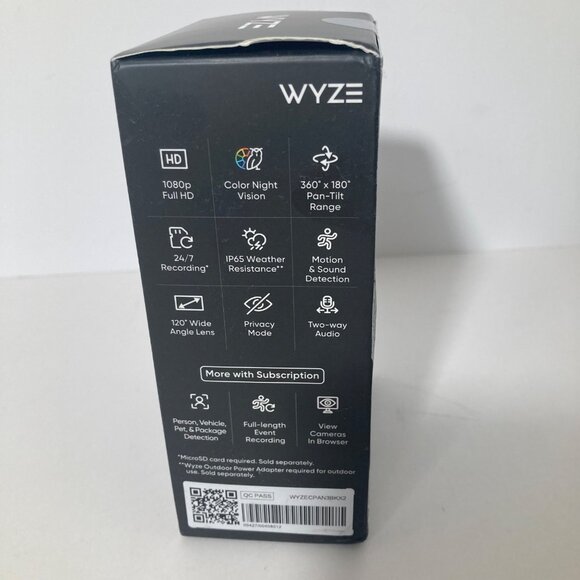 Wyze Cam Pan Black NIB Model WYZECPAN3 - Picture 3 of 6